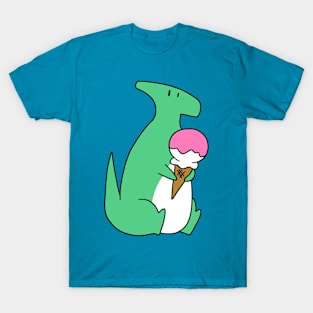 Hadrosaurid Eating Icecream T-Shirt